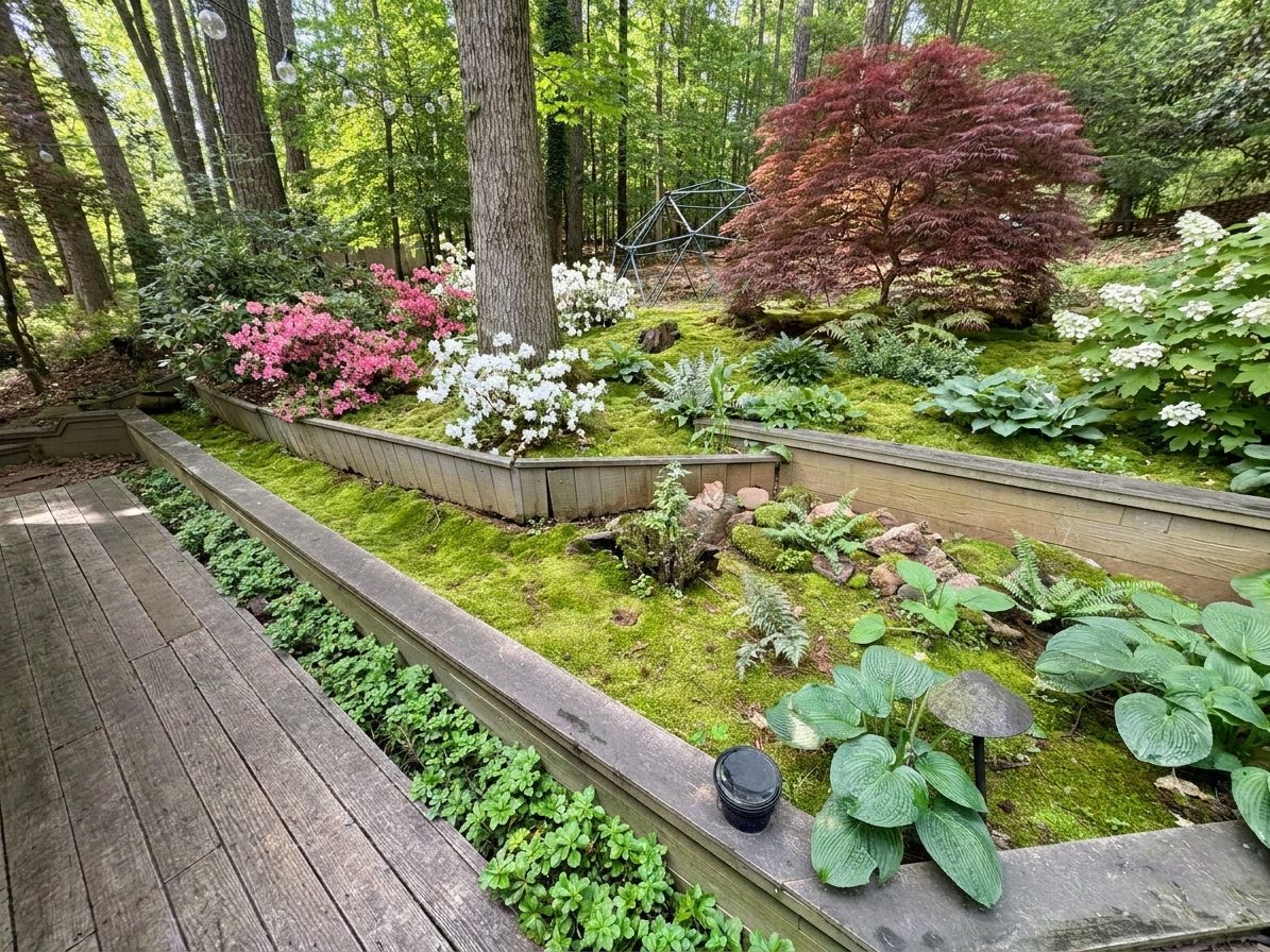 Terraced back beds — the vision