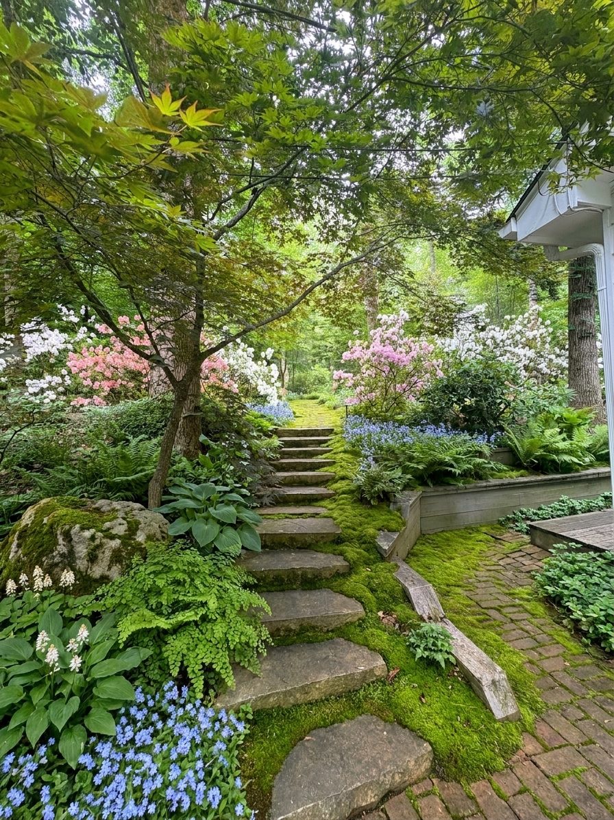 Side stair path — the vision
